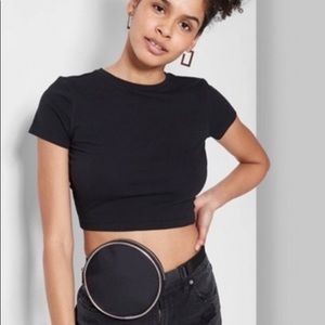 Black Cropped T-Shirt